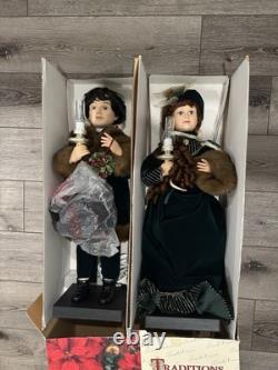 Traditions Animated Victorian Christmas Carolers 27 90s Green Vintage Excellent
