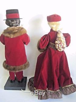 Traditions Animated Victorian Couple Christmas Holiday Lighted Moving Figures