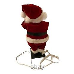 Trim A Home Mr & Mrs Santa Claus & Lamp Post Animated Lighted Christmas Figures