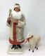 Two Sisters Studios Santa Claus Candy Container 13 With Putz Style Sheep