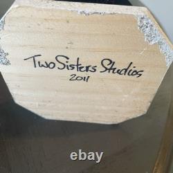 Two Sisters Studios Santa Claus Candy Container 15 with basket of Holly Spun