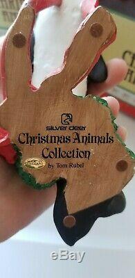 Two very RARE Silver Deer Christmas Animals Collection Tom Rubel
