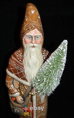 VAILLANCOURT Chalkware 2021 Large Neiman Marcus GINGERBREAD Father Christmas WOW