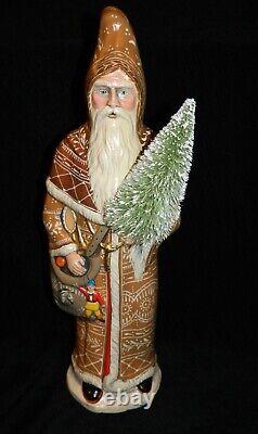 VAILLANCOURT Chalkware 2021 Large Neiman Marcus GINGERBREAD Father Christmas WOW