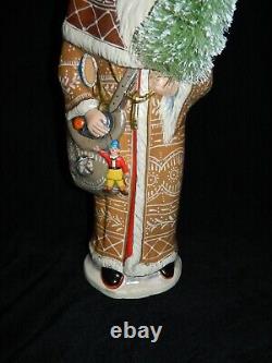 VAILLANCOURT Chalkware 2021 Large Neiman Marcus GINGERBREAD Father Christmas WOW