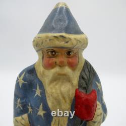 VAILLANCOURT FOLK ART #789 Santa Stars & Stripes Patriotic 2002
