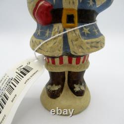 VAILLANCOURT FOLK ART #789 Santa Stars & Stripes Patriotic 2002