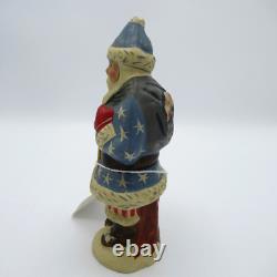 VAILLANCOURT FOLK ART #789 Santa Stars & Stripes Patriotic 2002