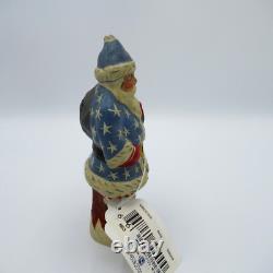 VAILLANCOURT FOLK ART #789 Santa Stars & Stripes Patriotic 2002