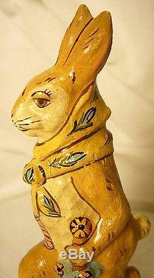 Vaillancourt Folk Art Rabbit With Umbrella Ltd Signed