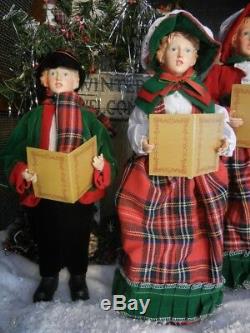 VICTORIAN LARGE 18 inch 4 PIECE DELUXE CAROLER SET CHRISTMAS (NEW) R-3