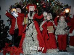 Victorian Large 22 Inch 4 Piece Deluxe Caroler Set Christmas Rare (new)