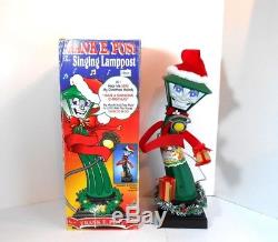 VINTAGE 1997 TELCO FRANK E. POST CHRISTMAS ANIMATED SINGING LAMPPOST 22 in box