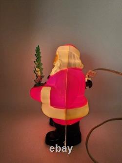 VINTAGE'50s ROYALITE LIGHTED PLASTIC SANTA CLAUS WithCHRISTMAS TREE ORIGINAL BOX