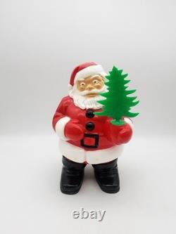 VINTAGE'50s ROYALITE LIGHTED PLASTIC SANTA CLAUS WithCHRISTMAS TREE ORIGINAL BOX