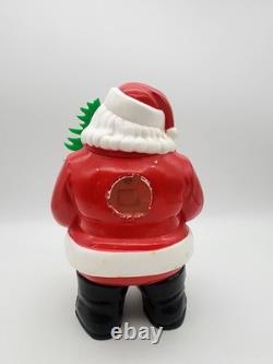 VINTAGE'50s ROYALITE LIGHTED PLASTIC SANTA CLAUS WithCHRISTMAS TREE ORIGINAL BOX