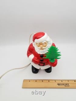 VINTAGE'50s ROYALITE LIGHTED PLASTIC SANTA CLAUS WithCHRISTMAS TREE ORIGINAL BOX