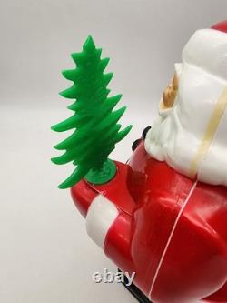 VINTAGE'50s ROYALITE LIGHTED PLASTIC SANTA CLAUS WithCHRISTMAS TREE ORIGINAL BOX