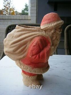 VINTAGE CHRISTMAS Paper Mache Pulp/Egg Crate SANTA, Christmas Candy Container
