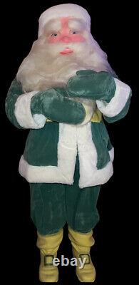 VINTAGE HAROLD GALE SANTA 7 UP FROM STORE DISPLAY RARE GREEN OUTFIT EVC Over 3ft