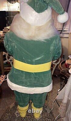 VINTAGE HAROLD GALE SANTA 7 UP FROM STORE DISPLAY RARE GREEN OUTFIT EVC Over 3ft