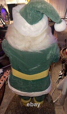 VINTAGE HAROLD GALE SANTA 7 UP FROM STORE DISPLAY RARE GREEN OUTFIT EVC Over 3ft