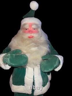 VINTAGE HAROLD GALE SANTA 7 UP FROM STORE DISPLAY RARE GREEN OUTFIT EVC Over 3ft