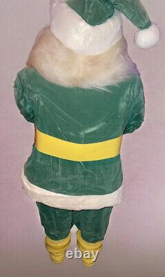 VINTAGE HAROLD GALE SANTA 7 UP FROM STORE DISPLAY RARE GREEN OUTFIT EVC Over 3ft