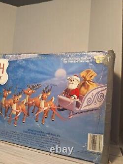 VINTAGE Memory Lane Rudolph With Santa's Sleigh & Reindeer TEAM Set RARE