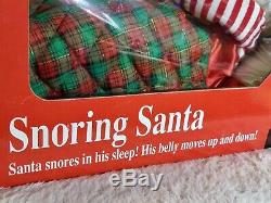 VINTAGE SNORING SANTA Sleeping 16 BATTERY OPERATED BOX Christmas Loud Northpole