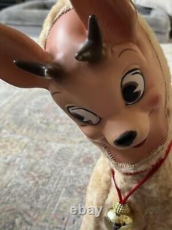 VTG 1950'S ROKO RUBBER FACE Rudolph Christmas Reindeer