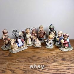 VTG Berta Hummel Goebel Nativity Set 11 Pc 1996 Mary Jesus Wise Men Angels -EUC