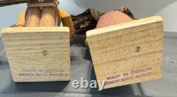 VTG Erzgebirge Germany Hand Carved Wooden Woodsman Couple Unique RARE Pristine