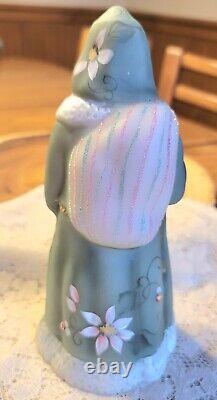 VTG Fenton Bejeweled Santa. Christmas. Handpainted. Powell. #107. Winter. EUC