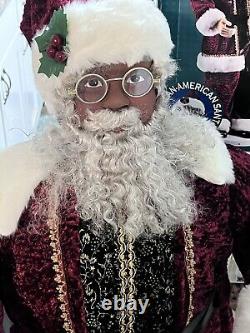 VTG Life Size 50 Singing Dancing Christmas Santa Claus Motion AA Black With Video