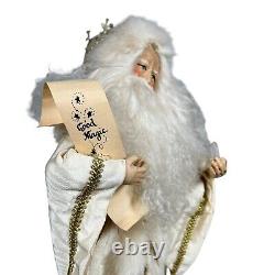 VTG Lynn Haney Signed Handcrafted Santa Claus Wizard of Light Figurine 1990 Doll