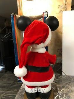 VTG Santas Best Christmas Disney Mickey Mouse 26 Animated WithBox CANDY CANE