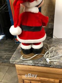 VTG Santas Best Christmas Disney Mickey Mouse 26 Animated WithBox CANDY CANE