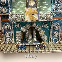 VTG Szopka Polish Christmas Nativity Foil Crib Creche Folk Art 7