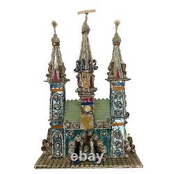 VTG Szopka Polish Christmas Nativity Foil Crib Creche Folk Art 7