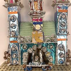 VTG Szopka Polish Christmas Nativity Foil Crib Creche Folk Art 7