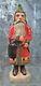 Vtg Vaillancourt Folk Art Father Christmas Withred Coat & Soldier In Pocket
