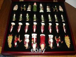 Vaillancourt Christmas Chess Set In Wood Case