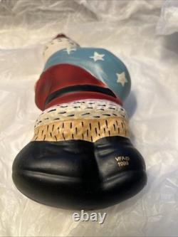 Vaillancourt Folk Art Glass Santa With Presents 7 Vfa 1999