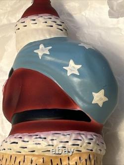 Vaillancourt Folk Art Glass Santa With Presents 7 Vfa 1999