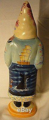 Vaillancourt Folk Art Nantucket Santa withBaskets