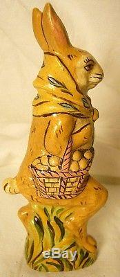 Vaillancourt Folk Art Rabbit With Umbrella Ltd Signed