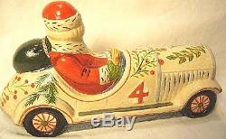 Vaillancourt Folk Art Santa Driving Car Personally Signed Judi