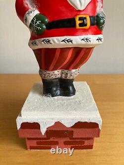 Vaillancourt Santa Claus In Chimney Folk Art German 2004 Christmas Figurine