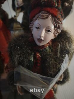 Valerie Parr Hill Dickens-Style Victorian Christmas Caroler Family Set of 4